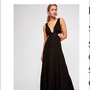 Free People •Some Like it Hot• Maxi Dress in BLACK